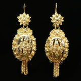 Antique Dutch filigree gold earrings