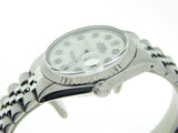 Pre Owned Mens Rolex Stainless Steel Datejust with a White MOP Diamond Dial 1603