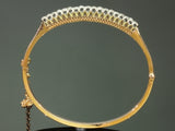 Vintage gold inline diamonds bangle