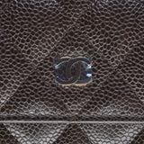 Chanel Black Caviar Leather Quilted Continental Long Wallet