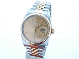 Pre Owned Mens Rolex Two-Tone Datejust with a Bronze Dial 16013