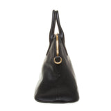 Miu Miu Black Madras Nappa Leather Handbag