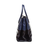 Miu Miu Navy / Black Shiny Calf Leather Handbag