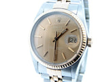 Pre Owned Mens Rolex Two-Tone Datejust with a Bronze Dial 16013