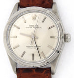 PRE OWNED MENS ROLEX STAINLESS STEEL OYSTER PERPETUAL WITH A SILVER DIAL 1007
