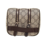 Gucci 211125 Beige/Ebony GG Supreme Canvas Toiletry Case