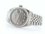 Pre Owned Mens Rolex Stainless Steel Datejust with a Silver Diamond Dial 1603