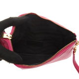 YSL / Saint Laurent 379039 Fuchsia Calfskin Matelasse Pouch