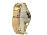 PRE OWNED MENS ROLEX GOLD SHELL OYSTER PERPETUAL WITH A BLACK DIAL 1024