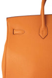 Pre-Owned Hermès Orange Taurillon Clemence Birkin 40