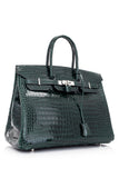 Vert Fonce Porosus Crocodile Lisse Birkin 35