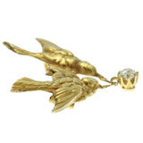 Victorian gold  two swallows brooch