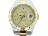 Pre Owned Mens Rolex Two-Tone Datejust with a Gold/Champagne Dial 16263