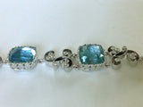 Dalben Aquamarine Diamond Gold Bracelet