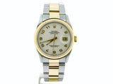 Pre Owned Mens Rolex Two-Tone Datejust with a White Arabic Dial 16233