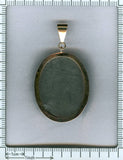 Lavastone high relief cameo gold pendant