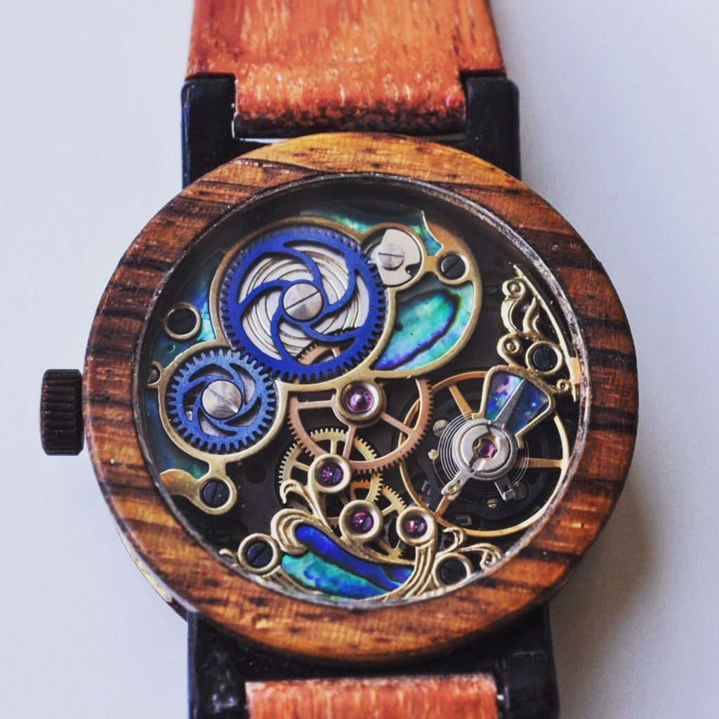 2015 Danevych watch Wood, Gold, Nacre, Mammoth tusk With