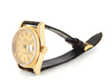 Pre Owned Mens Rolex Yellow Gold Datejust with a Gold Champagne Dial 16018