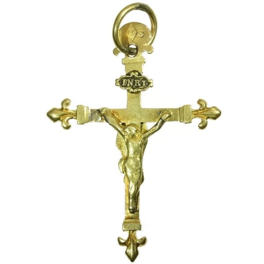 Early 19th Century French gold crucifix