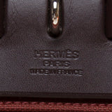 Hermes Brick Red Canvas with Brown Leather Herbag Zip 31cm (P Stamp)
