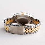 Pre Owned Mens Rolex Two-Tone Datejust with a White Arabic Dial 16233