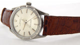 PRE OWNED MENS ROLEX STAINLESS STEEL OYSTER PERPETUAL WITH A SILVER DIAL 1007