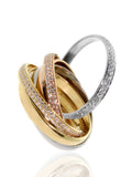 Cartier Diamond Tricolor Ring