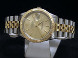 Pre Owned Mens Rolex Two-Tone Datejust with a Gold/Champagne Dial 16263
