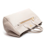 Prada Grey Calf Leather Handbag with Shoulder Strap