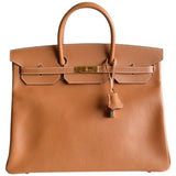 Authentic Hermès Birkin 40 in Vache Ardennes Gold