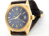Pre Owned Mens Rolex Yellow Gold Datejust with a Blue Dial 1601