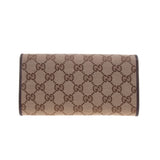 Gucci 291099 Beige/Ebony GG Fabric Continental Long Wallet