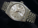 Pre Owned Mens Rolex Stainless Steel Datejust with a Silver Dial 1603