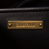 Miu Miu Black Matelasse Nappa Leather Handbag