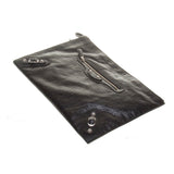 Balenciaga Black Lambskin Silver Giant 12 Clutch