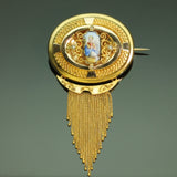 Gold Biedemeier brooch and locket