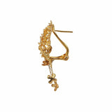 Gold Fleur - Dangle Flower Earrings