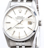Pre Owned Mens Rolex Stainless Steel Datejust with a White Dial 16000