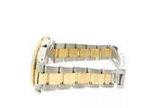 PRE OWNED MENS ROLEX TWO-TONE GMT-MASTER II WITH A GOLD SERTI DIAL 16713