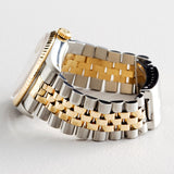 Pre Owned Mens Rolex Two-Tone Datejust with a Gold Tapestry Dial 16233