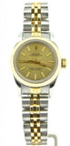 PRE OWNED LADIES ROLEX TWO-TONE OYSTER PERPETUAL WITH A CHAMPAGNE DIAL 67193