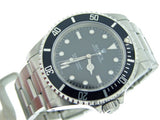 PRE OWNED MENS ROLEX STAINLESS STEEL SUBMARINER WITH A BLACK DIAL 14060