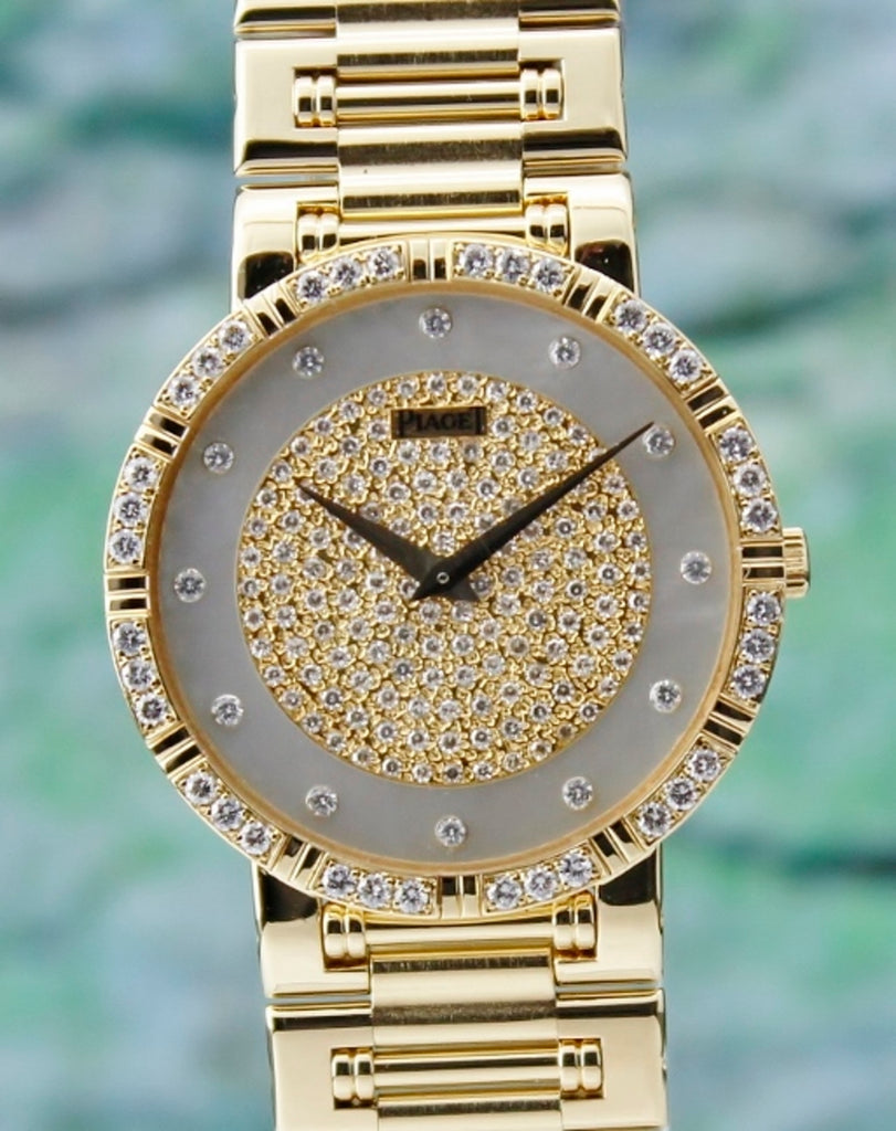 18K YELLOW GOLD MEN SIZE PIAGET DANCER DIAMOND WATCH 84023 K 81