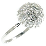 Diamond cluster estate engagement ring