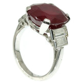 Platinum estate diamond engagement ring