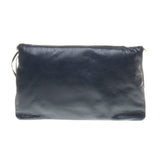 Balenciaga Navy Lambskin Gold Giant 12 Envelope Clutch with Shoulder Stap