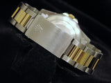 PRE OWNED MENS ROLEX TWO-TONE GMT-MASTER II WITH A BLACK DIAL 16713