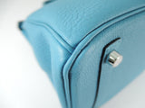 Hermes Birkin 30 Togo Turquoise Silver Hardware Brand New