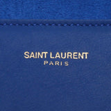 YSL / Saint Laurent 311213 Bright Blue Leather Classic Cabas Y Clutch