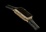 Luxury Apple Watch series 4 by Legend, 24k gold hand engraved case - Tempo